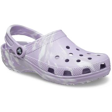 Crocs Classic Marbled Men's Clogs Purple | Australia 0785TCEV